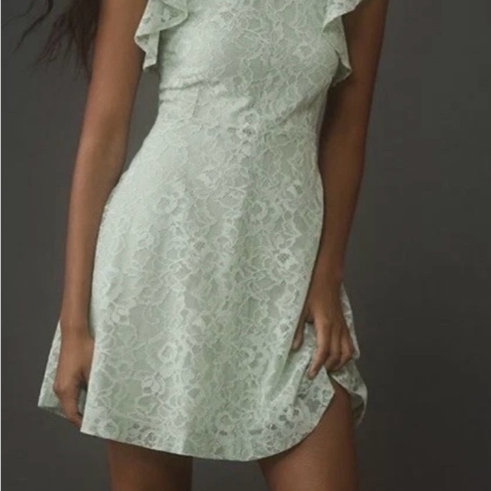 NWT Maeve Sleeveless Mock Neck Lace Mini Dress